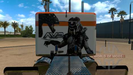 T-D-S Alien vs Predator Skin for Peterbilt 389 для American Truck Simulator