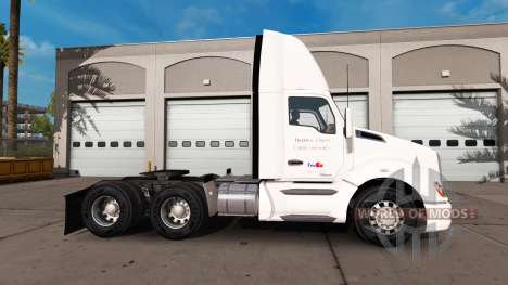 Скин FedEx на тягач Kenworth для American Truck Simulator