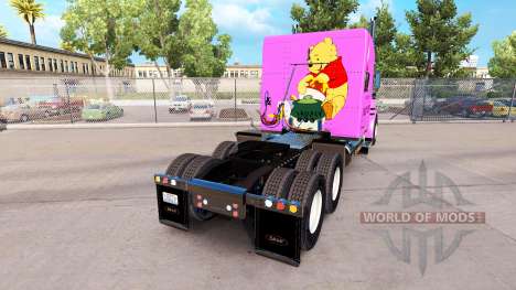 Скин Pooh Bearна тягач Peterbilt 389 для American Truck Simulator