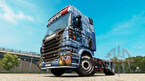 Скин Mass Effect 3 на тягач Scania для Euro Truck Simulator 2