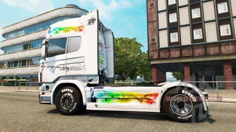 Скин Music на тягач Scania для Euro Truck Simulator 2