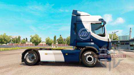 Скин Williams F1 Team на тягач Renault для Euro Truck Simulator 2