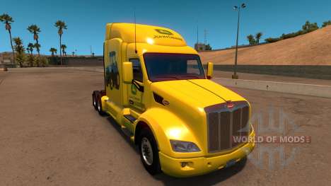 John Deere скин для Peterbilt 579 для American Truck Simulator