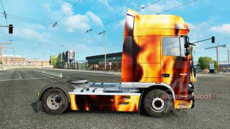 Скин Fire на тягач DAF для Euro Truck Simulator 2