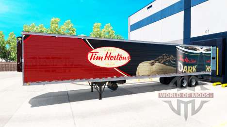 Скин Tim Hortons на полуприцеп для American Truck Simulator