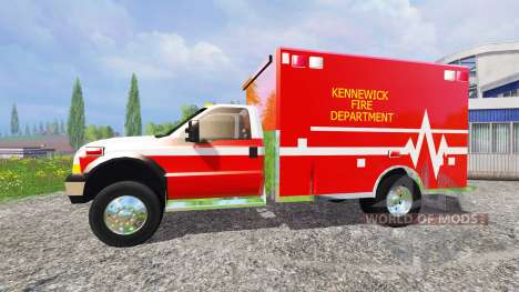 Ford F-350 [fire department] для Farming Simulator 2015