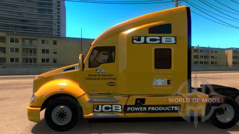 JCB скин для Kenworth T680 для American Truck Simulator