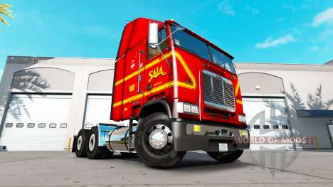 Скин SAIA на тягач Freightliner FLB для American Truck Simulator