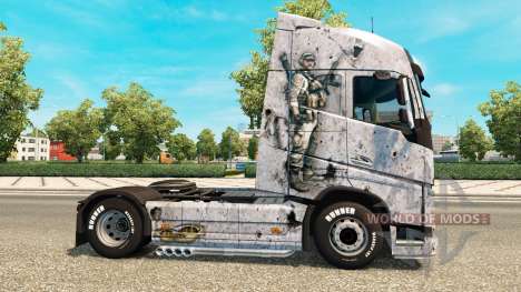 Скин Battlefield 4 на тягач Volvo для Euro Truck Simulator 2