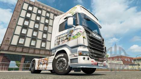 Скин Kinder на тягач Scania для Euro Truck Simulator 2