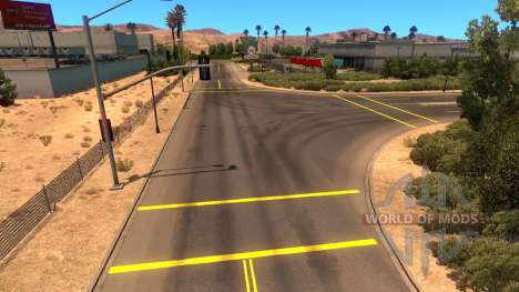 Жёлтая дорожная разметка для American Truck Simulator