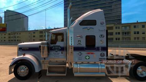 Скин Uncle D Logistics для Kenworth W900 для American Truck Simulator