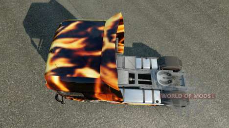 Скин Fire на тягач DAF для Euro Truck Simulator 2