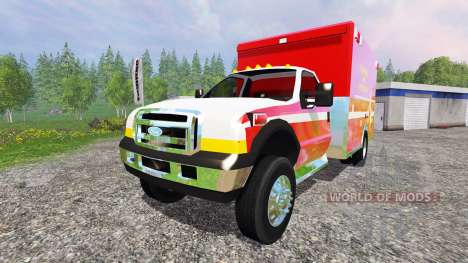 Ford F-350 [fire department] для Farming Simulator 2015