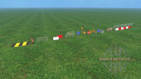 Construction Signs v1.1 для Farming Simulator 2015