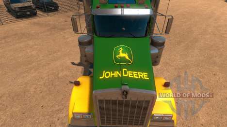 Kenworth W900 John Deere Skin для American Truck Simulator