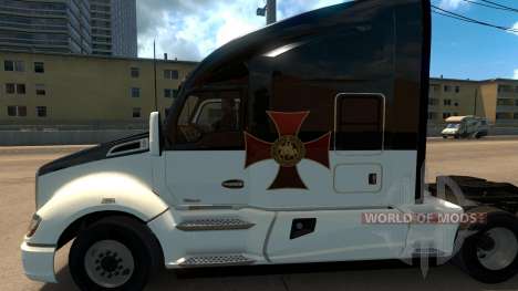 Skin Knights Templar Kenworth T680 для American Truck Simulator
