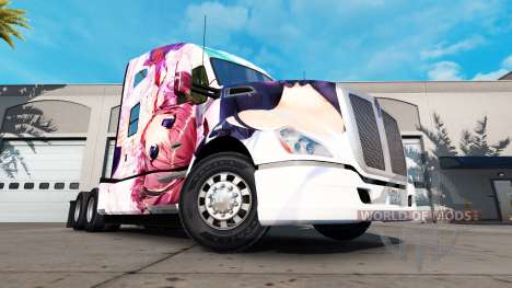Скин Hanamiya Nagisa на тягач Kenworth для American Truck Simulator
