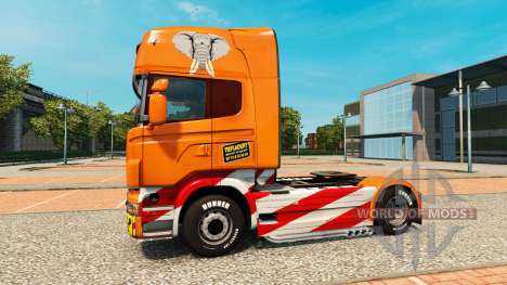 Скин Heavy Transport на тягач Scania для Euro Truck Simulator 2