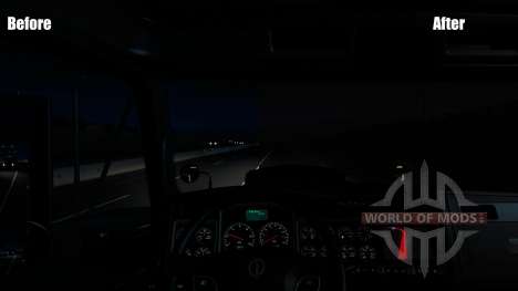 Реалистичное освещение (Real Headlights Mod) для American Truck Simulator