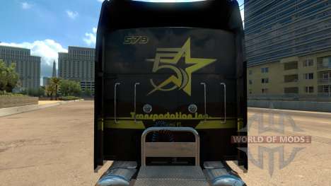 Five Star Transportations skin for Kenworth W900 для American Truck Simulator