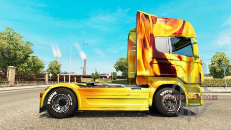Скин Fire на тягач Scania для Euro Truck Simulator 2