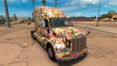 Sticker Bomb скин для Peterbilt 579 для American Truck Simulator
