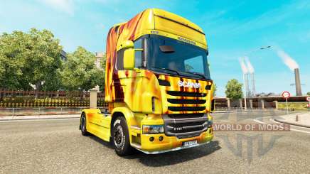 Скин Fire на тягач Scania для Euro Truck Simulator 2