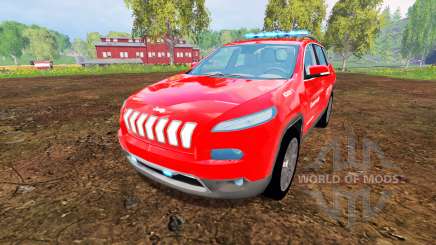 Jeep Cherokee KL 2014 [feuerwehr] для Farming Simulator 2015