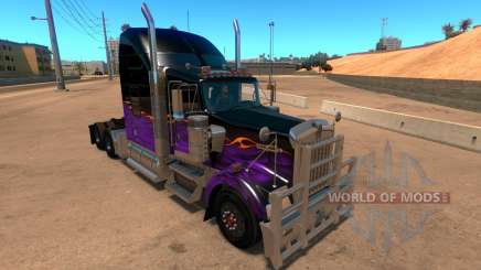 Kenworth W900 Dark Night paintjob для American Truck Simulator