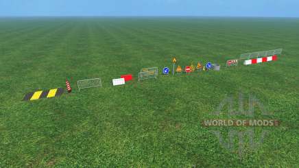 Construction Signs v1.1 для Farming Simulator 2015