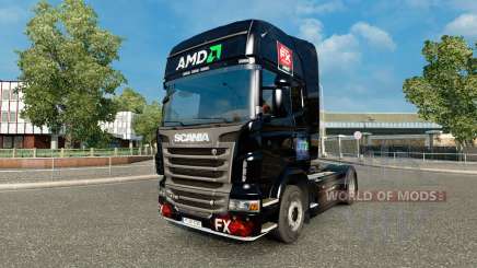 Скин AMD FX на тягач Scania для Euro Truck Simulator 2