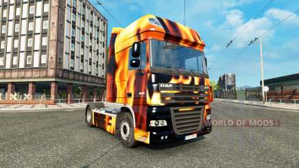 Скин Fire на тягач DAF для Euro Truck Simulator 2