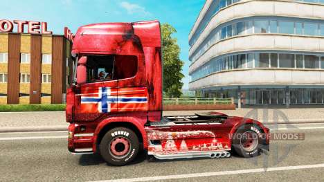 Скин Norway на тягач Scania для Euro Truck Simulator 2