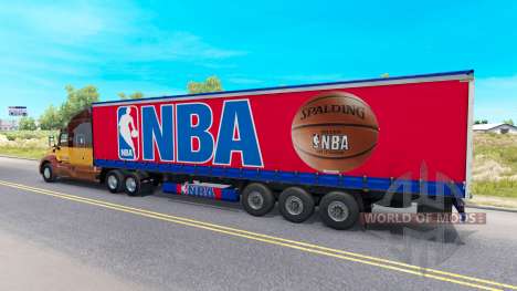 Скин NBA на полуприцеп для American Truck Simulator