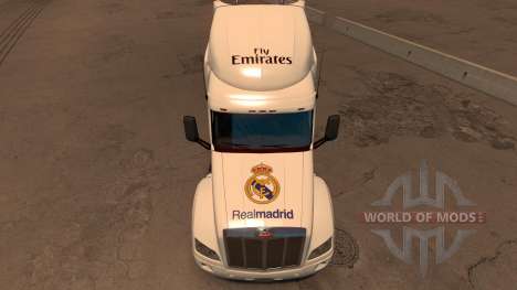 Peterbilt 579 Real Madrid Skin для American Truck Simulator