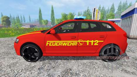Audi RS3 8PA [feuerwehr] v0.9 для Farming Simulator 2015