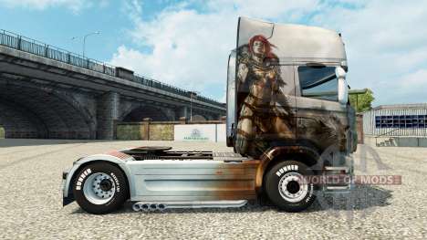 Скин Guild Wars 2 Norn на тягач Scania для Euro Truck Simulator 2