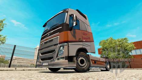 Скин Silver Transports на тягач Volvo для Euro Truck Simulator 2
