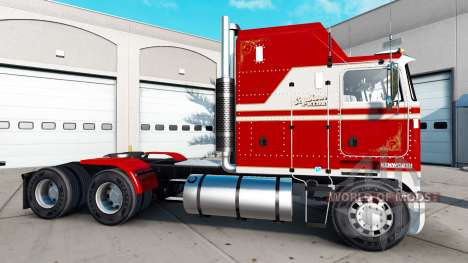 Скин White & Red на тягач Kenworth K100 для American Truck Simulator