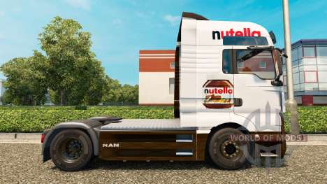 Скин Nutella v2.0 на тягач MAN для Euro Truck Simulator 2
