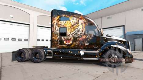 Скин Tiger на тягачи Peterbilt и Kenworth для American Truck Simulator
