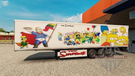 Скин Simpsons на полуприцеп для Euro Truck Simulator 2