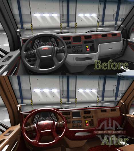 Люксовый интерьер Peterbilt 579 для American Truck Simulator