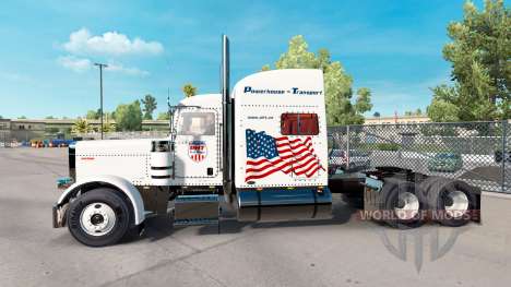 Скин Powerhouse Transport на тягач Peterbilt 389 для American Truck Simulator