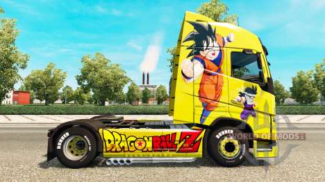 Скин Dragon Ball Z на тягач Volvo для Euro Truck Simulator 2