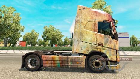 Скин Nebula Grunge на тягач Volvo для Euro Truck Simulator 2