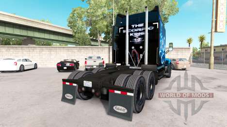 Скин Scorpio Blue на тягач Peterbilt для American Truck Simulator