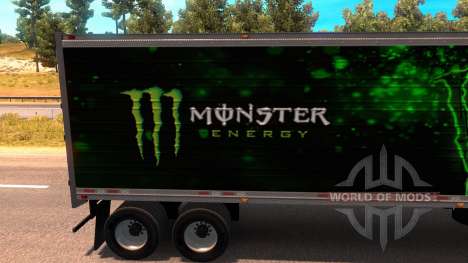 Monster Energy Trailer для American Truck Simulator