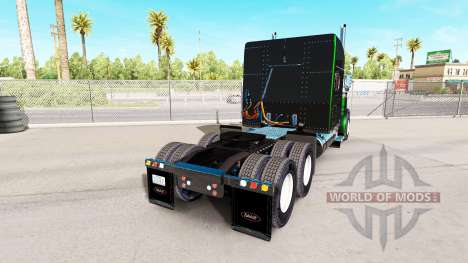 Скин Black Metallic Stripes на тягач Peterbilt для American Truck Simulator